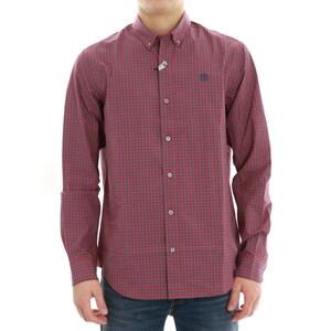 CAMICIA MICRO PLAID BORDEAUX